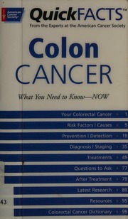 Quick Facts Colon Cancer What You Need To Know Now American Cancer Society