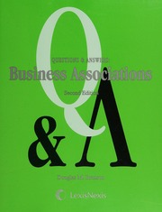 Questions Answers Business Associations Multiplechoice And Shortanswer Questions And Answers 2nd Ed Branson