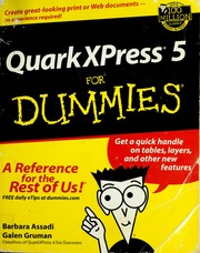 Quarkxpress 5 For Dummies Barbara Assadi