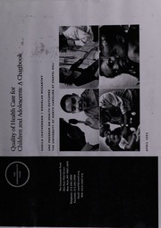 Quality Of Health Care For Children And Adolescents A Chartbook Leatherman
