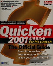 Quicken 2001 Deluxe For Macintosh The Official Guide Langer
