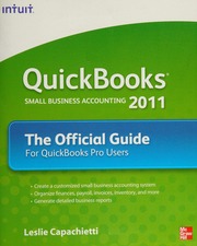Quickbooks 2011 The Official Guide For Quickbooks Pro Users Capachietti