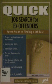 Quick Job Search For Exoffenders Seven Steps To Finding A Job Fast Farr