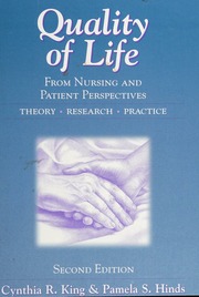 Quality Of Life From Nursing And Patient Perspectives Theory Research Practice 2nd Ed King
