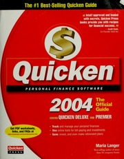 Quicken 2004 The Official Guide Langer Maria
