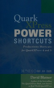 Quarkxpress Power Shortcuts Blatner David