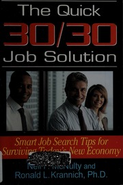 The Quick 3030 Job Solution Smart Job Search Tips For Surviving Todays New Economy Mcnulty