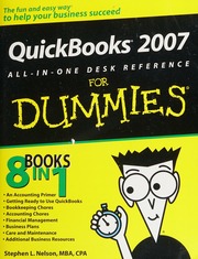 Quickbooks 2007 Allinone Desk References For Dummies Nelson