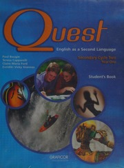 Quest English As A Second Language Secondary Cycle Two Year One Bougie