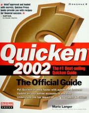Quicken 2002 The Official Guide Langer Maria
