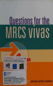 Questions For The Mrcs Vivas Garner Jeff Goodfellow Peter