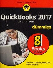 Quickbooks 2017 Allinone For Dummies Nelson Stephen L 1959