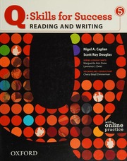 Q Skills For Success Reading And Writing Gramer Margot Ward