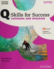 Q Skills For Success Listening And Speaking Intro Mcclure