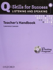 Q Skills For Success Listening And Speaking Teachers Handbook Unknown