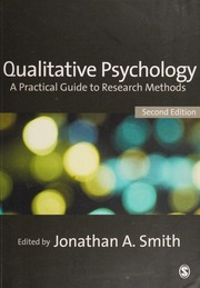 Qualitative Psychology A Practical Guide To Research Methods 2nd Ed Smith