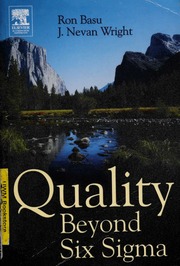 Quality Beyond Six Sigma Basu Ron Wright J Nevan