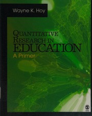Quantitative Research In Education A Primer Hoy Wayne K