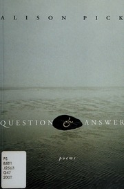 Question Answer Pick Alison