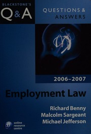 Questions Answers Employment Law 2nd Ed Benny Richard Solicitor
