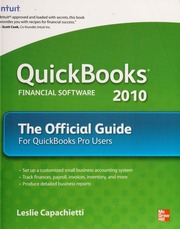 Quickbooks 2010 The Official Guide For Quickbooks Pro Users Capachietti