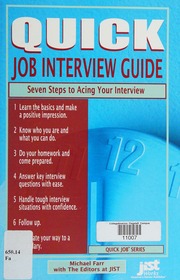 Quick Job Interview Guide Seven Steps Acing Your Interview Farr