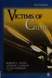 Victims Of Crime Third Edition Edition Davis Robert C Robert Carl Lurigio