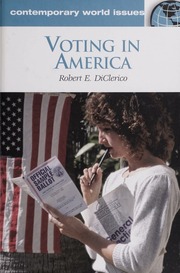 Voting In America A Reference Handbook Diclerico Robert E