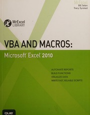 Vba And Macros Microsoft Excel 2010 Jelen Bill Syrstad Tracy