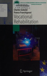 Vocational Rehabilitation 1 Edition Gobelet C Charles Franchignoni