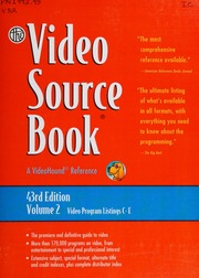 The Video Source Book A Guide To Programs Currently Available On Video In The Areas Of Moviesentertainment General Informationeducation Sportsrecreation Fine Arts Healthscience Businessindustry Childrenjuvenile Howtoinstruction 43rd Ed Craddock