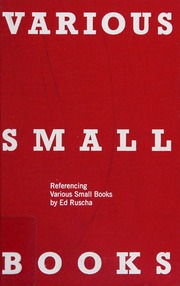 Various Small Books Referencing Various Small Books By Ed Ruscha Brouws