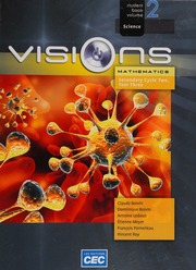 Visions Mathematics Science Secondary Cycle Two Year Twothree Student Book Cardin