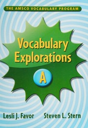 Vocabulary Explorers Favor Lesli J Stern Steven L Amsco Publications Firm
