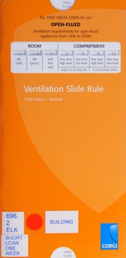Ventilation Slide Rule 3rd Rev Ed Revised By Graham Elkins Elkins