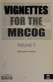 Vignettes For The Mrcog Volume 5 Farquharson Roy G
