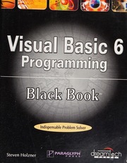 Visual Basic 6 Programming Black Book With Cd Holzner Steven