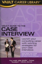 Vault Guide To The Case Interview 6 Edition Asher Mark Chung
