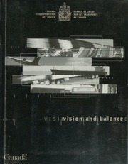 Vision And Balance Report Of The Canada Transportation Act Review Panel Canada Transportation Act Review Panel