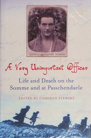 A Very Unimportant Officer Life And Death On The Somme And At Passchendaele Stewart