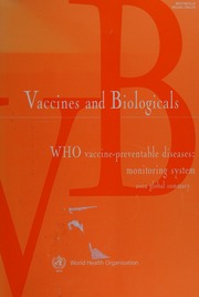 Vaccines And Biologicals Who Vaccinepreventable Diseases 2002 Global Summary Organizacion Mundial De La Salud Departamento De Vacunas Y Substancias Biologicas