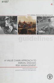 A Value Chain Approach To Animal Diseases Risk Management Technical Foundations And Practical Framework For Field Application Food And Agriculture Organization Of The United Nations