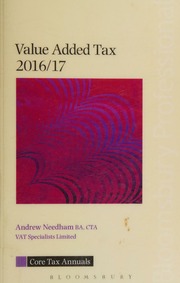 Value Added Tax 201617 Needham Andrew W Author
