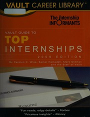 Vault Guide To Top Internships Wise Carolyn C Vault Firm