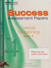 Verbal Reasoning Age 89 Primrose Alison