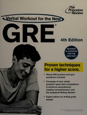 Verbal Workout For The New Gre Wu Yungyee Princeton Review Firm