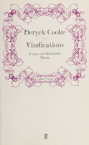Vindications Cooke Deryck