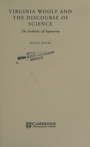 Virginia Woolf And The Discourse Of Science The Aesthetics Of Astronomy Henry