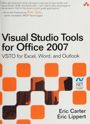 Visual Studio Tools For Office 2007 Vsto For Excel Word And Outlook 2nd Ed Carter