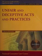 Unfair And Deceptive Acts And Practices With Cdrom 6th Ed Sheldon